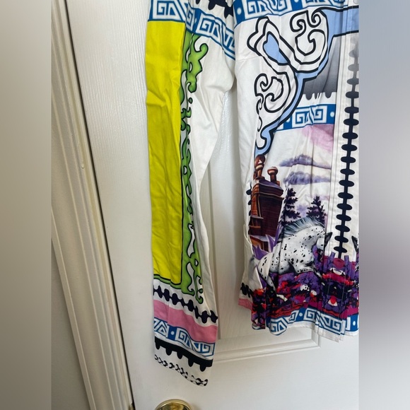 Mary Katranzou colorful equestrian fashion statement button down blouse | 8 - Picture 3 of 8